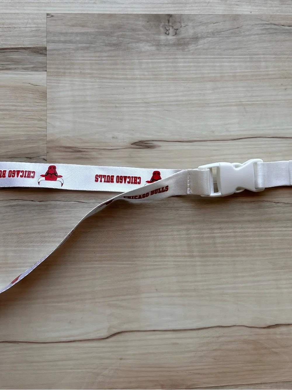 NBA Chicago Bulls White and Red Lanyard